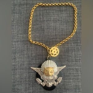 Tarina Tarantino Clockwork Punk Owl Necklace